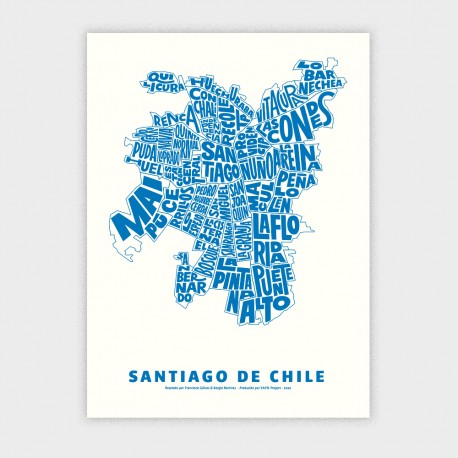 Mapa tipográfico Santiago de Chile