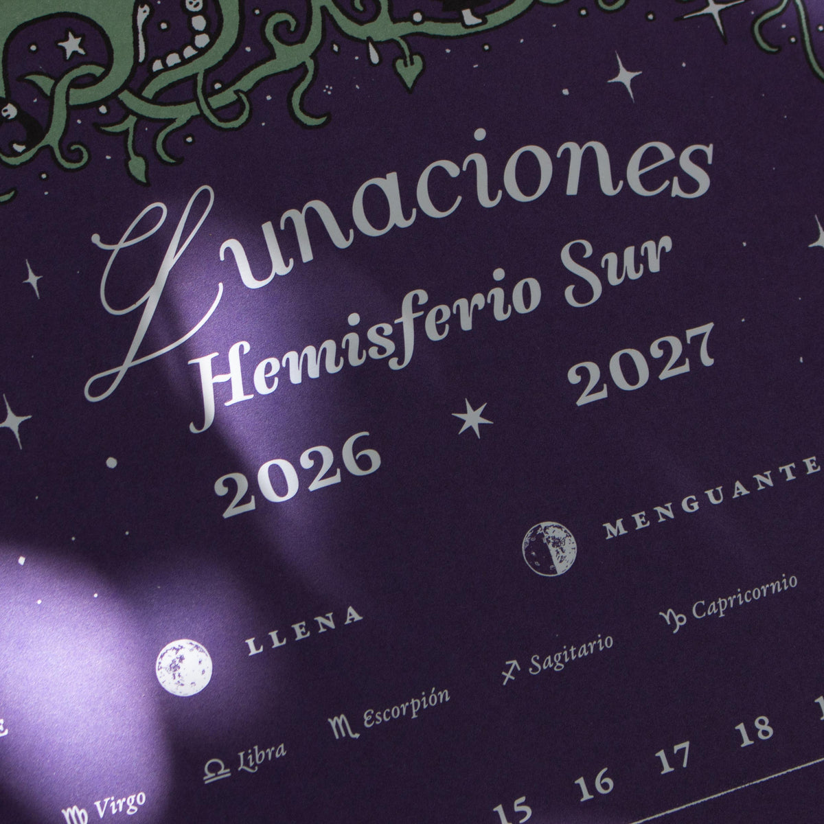 Calendario lunar Hemisferio Sur 2026 - 2027
