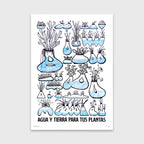 Se agua y tierra para tus plantas