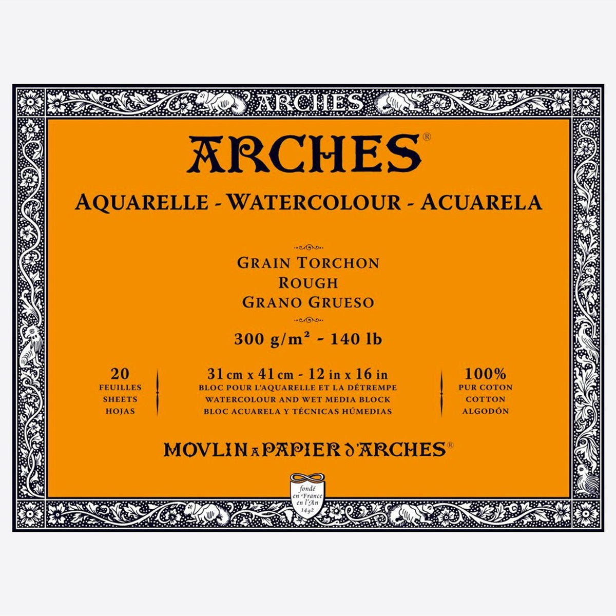 Block Acuarela 300gr Grano Grueso