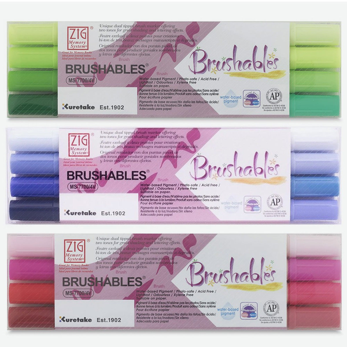 Brushables Set 4 Colores