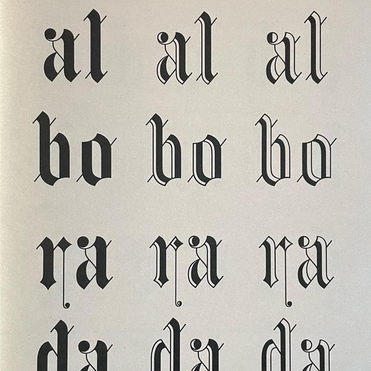 Espécimen Tipográfico Alborada